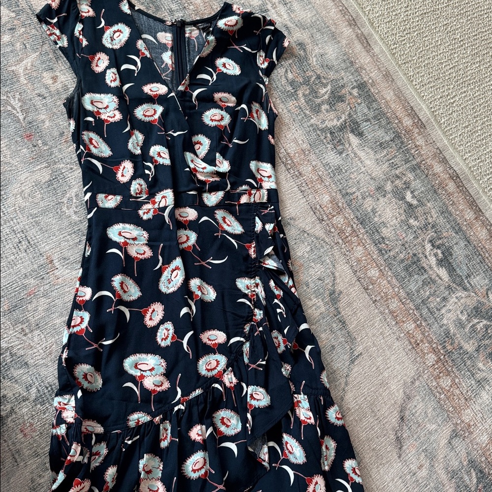 J. Crew Navy Floral Dress